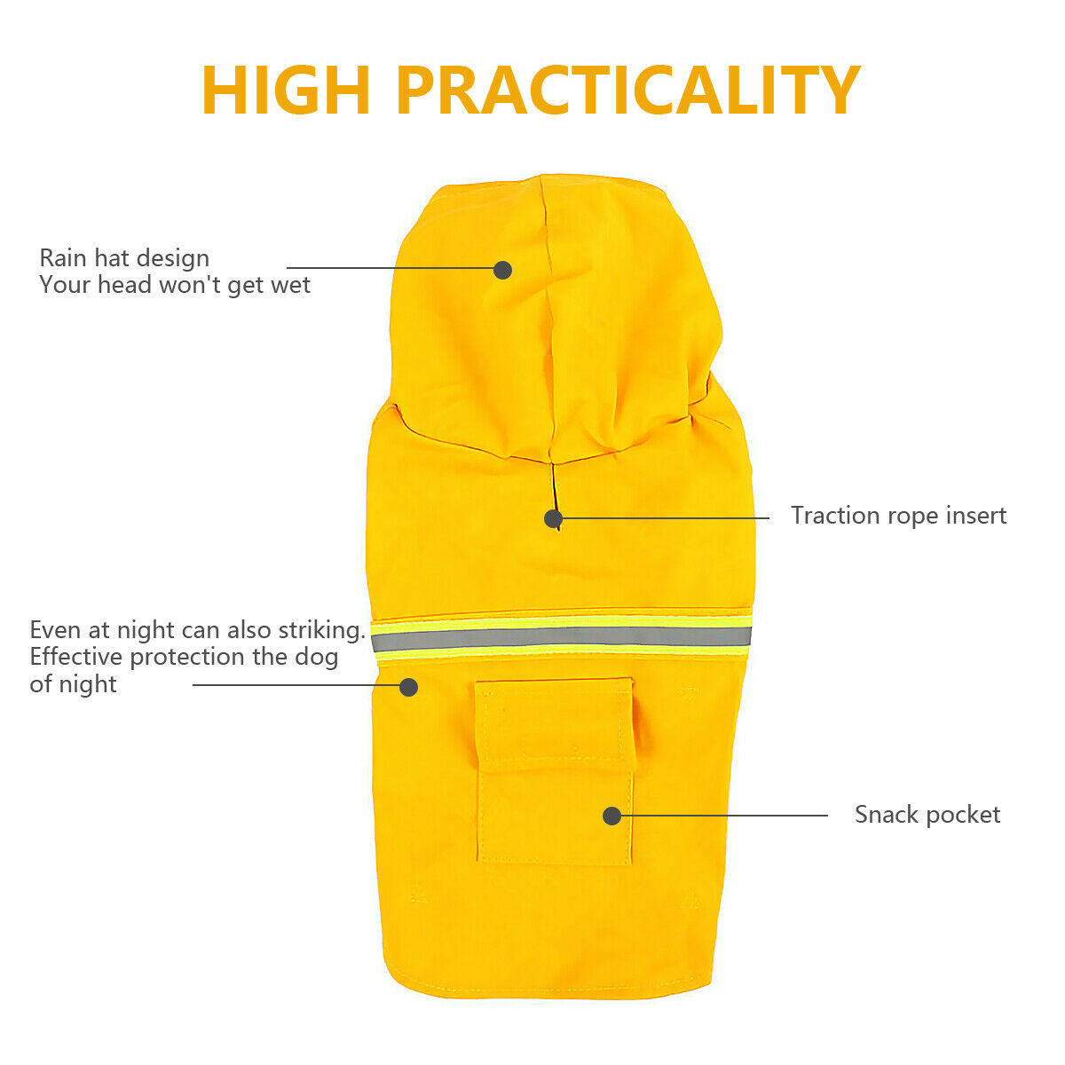 Waterproof Reflective Dog Raincoat