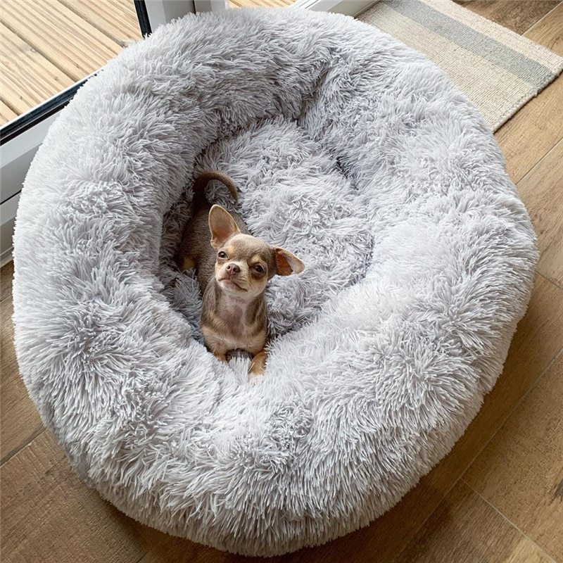 Cute Comfy Donut Shaped Pet Bed