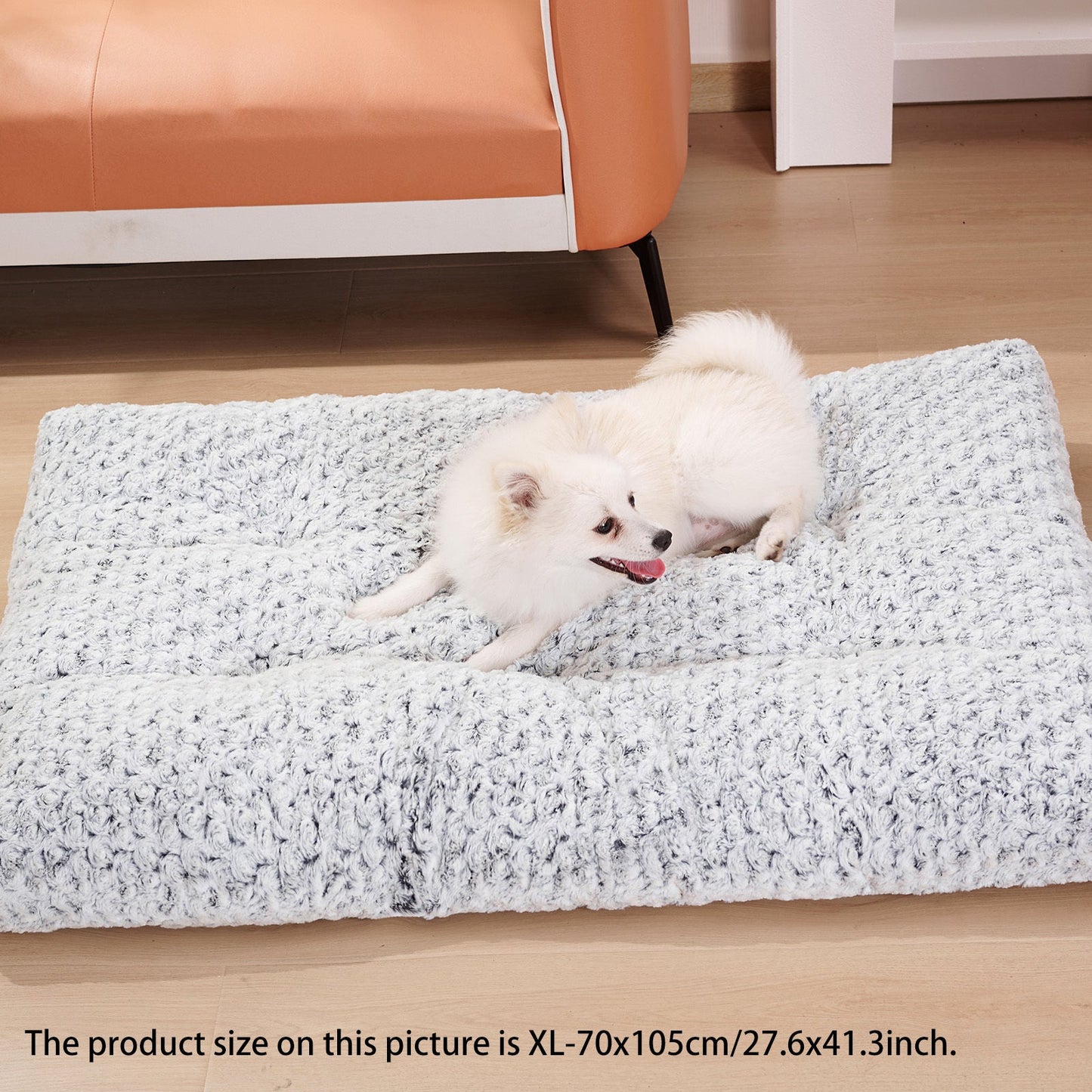 Washable Dog Bed Deluxe Plush Dog Crate Bed,,Rose Velvet Dog Beds For Small, Medium, Large Dogs