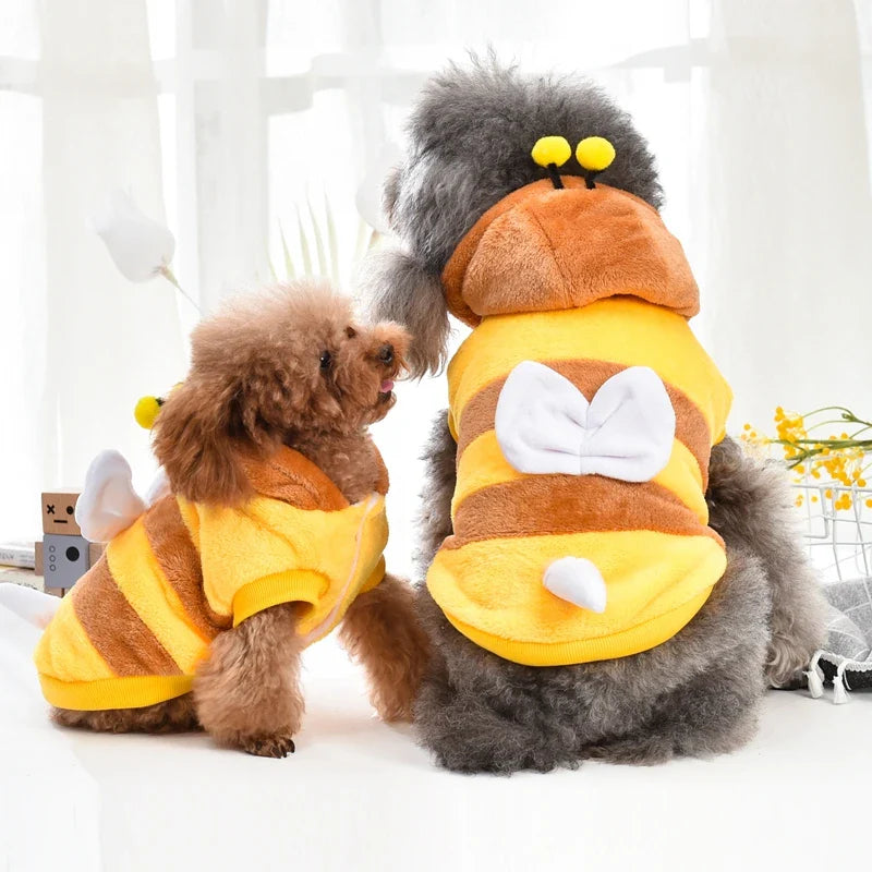 Yellow Bee Dog Jacket – Winter 8XL Coat for French Bulldogs & Large Breeds