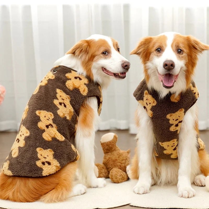 **Plush Bear Dog Sweater – Warm Winter Jacket (3XL-6XL)**