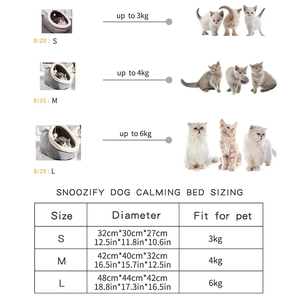 1PC Four Seasons Universal Semi-Closed Cute Comfortable Cat Nest Bed Warm Pet Nest