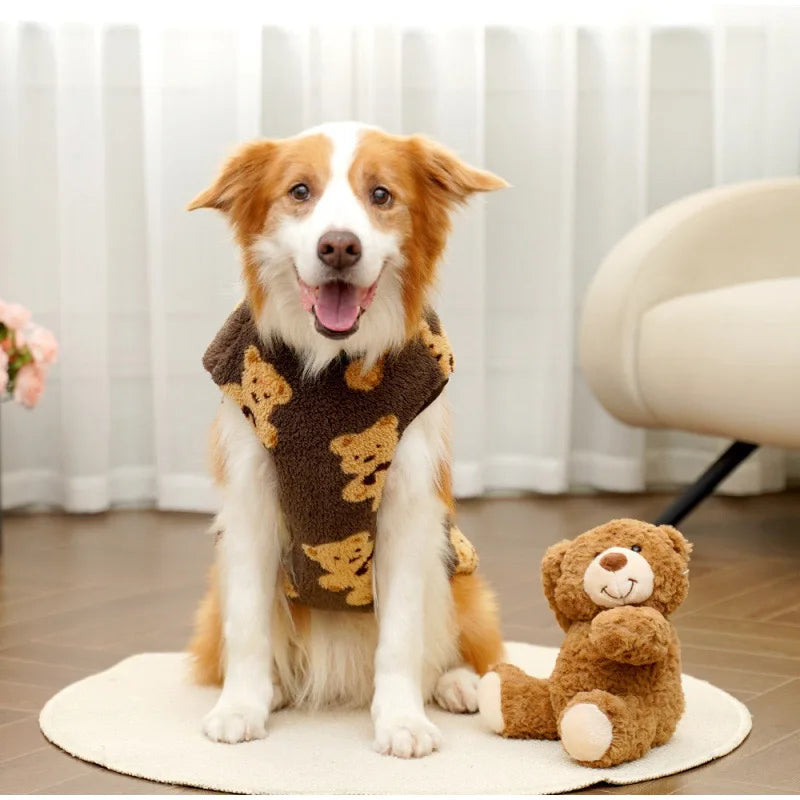 **Plush Bear Dog Sweater – Warm Winter Jacket (3XL-6XL)**