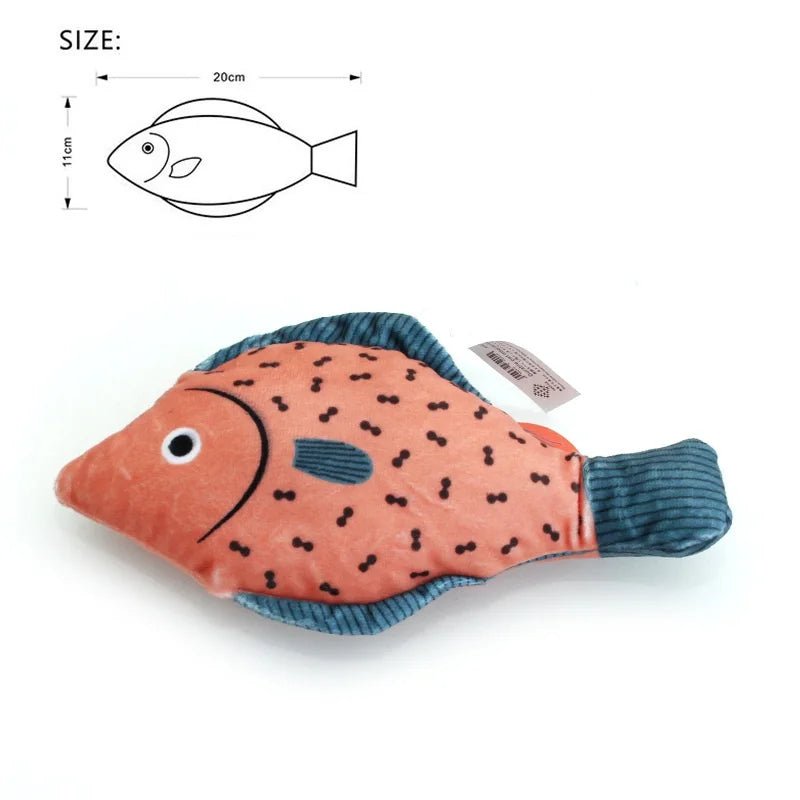 3D Catnip Fish Toy – Interactive Plush Goldfish with Sound for Cats & Kittens