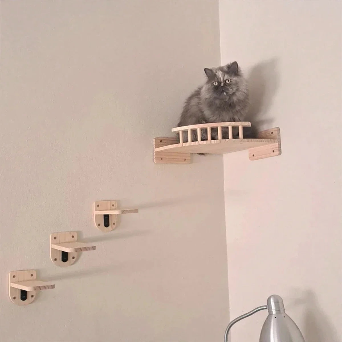 3/4Pcs Corner Hammock with-Step Set-Wall Mounted Cat Tree