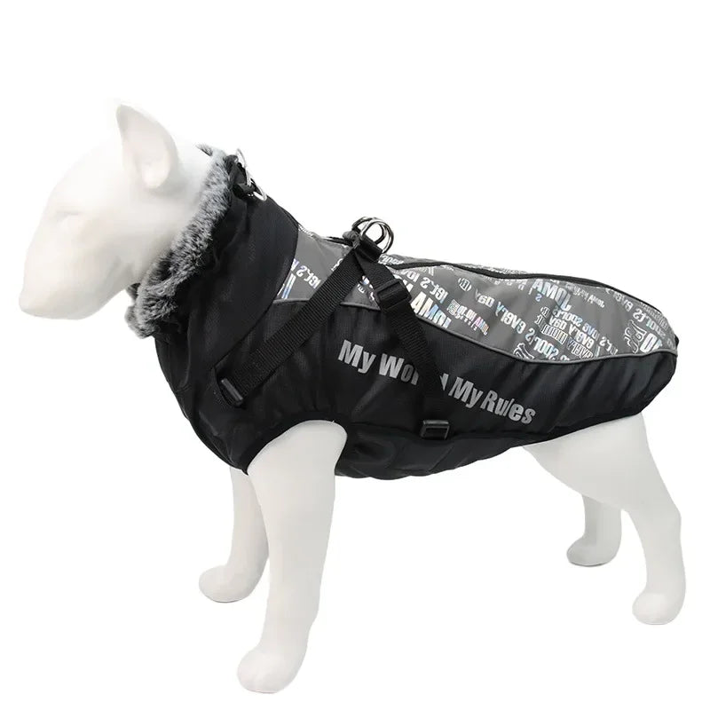 Waterproof - Winter Dog Coat With Harness