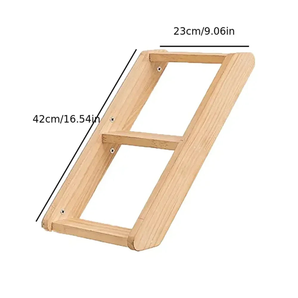 Wall-Mounted Cat Tree Tower with Hammock & Scratching Post