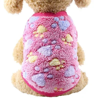Cartoon Fleece Pet Sweater – Warm Vest for Small Dogs & Cats