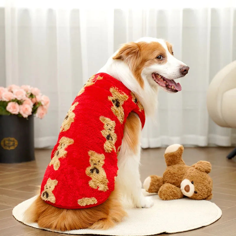 **Plush Bear Dog Sweater – Warm Winter Jacket (3XL-6XL)**
