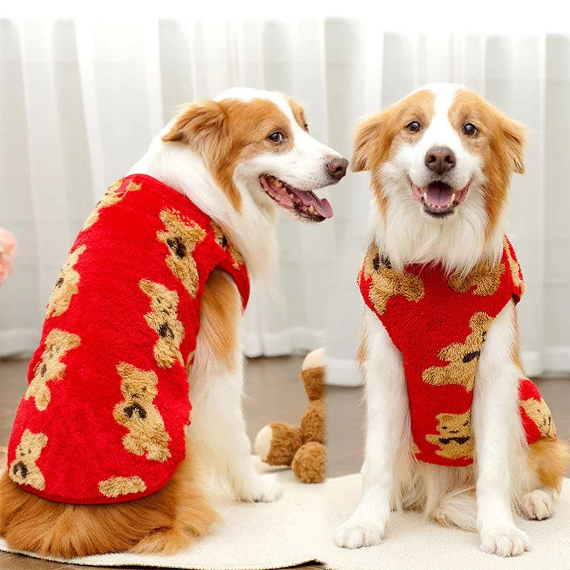 **Plush Bear Dog Sweater – Warm Winter Jacket (3XL-6XL)**