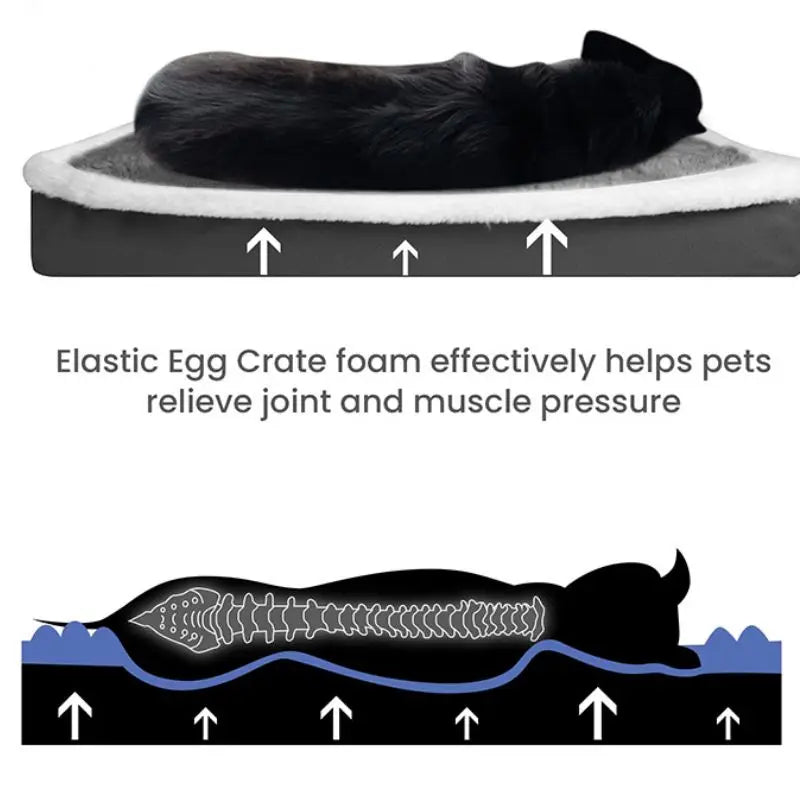 Washable Dog Bed Mat – Removable Zippered Pet Mattress Cushion for Small & Medium Dogs