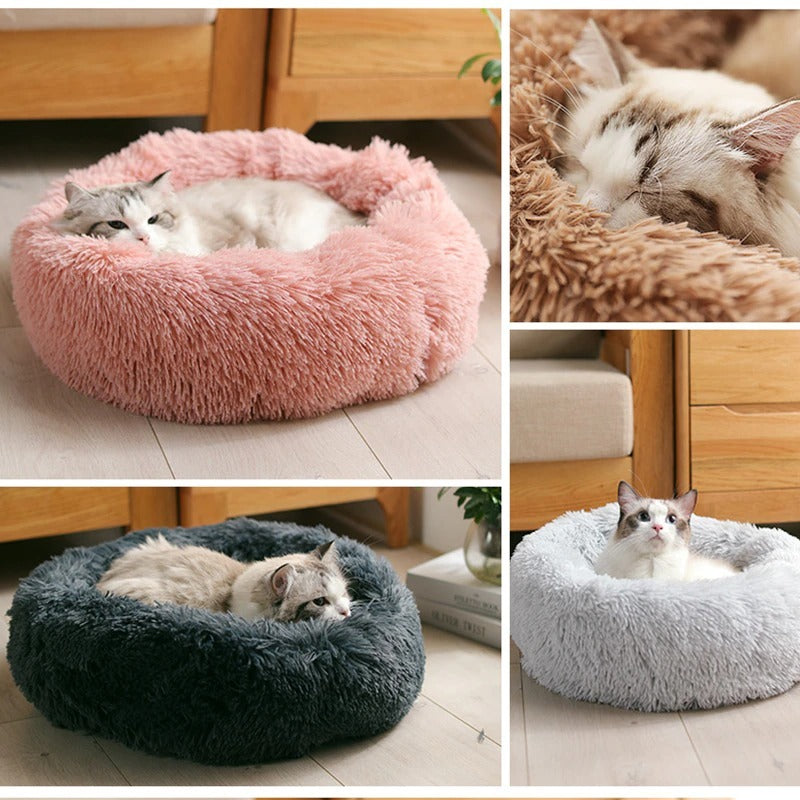 Cute Comfy Donut Shaped Pet Bed