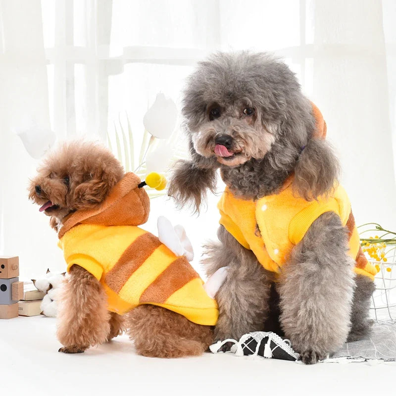 Yellow Bee Dog Jacket – Winter 8XL Coat for French Bulldogs & Large Breeds