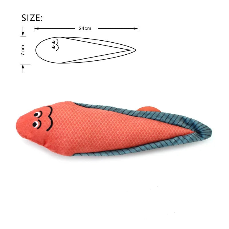 3D Catnip Fish Toy – Interactive Plush Goldfish with Sound for Cats & Kittens