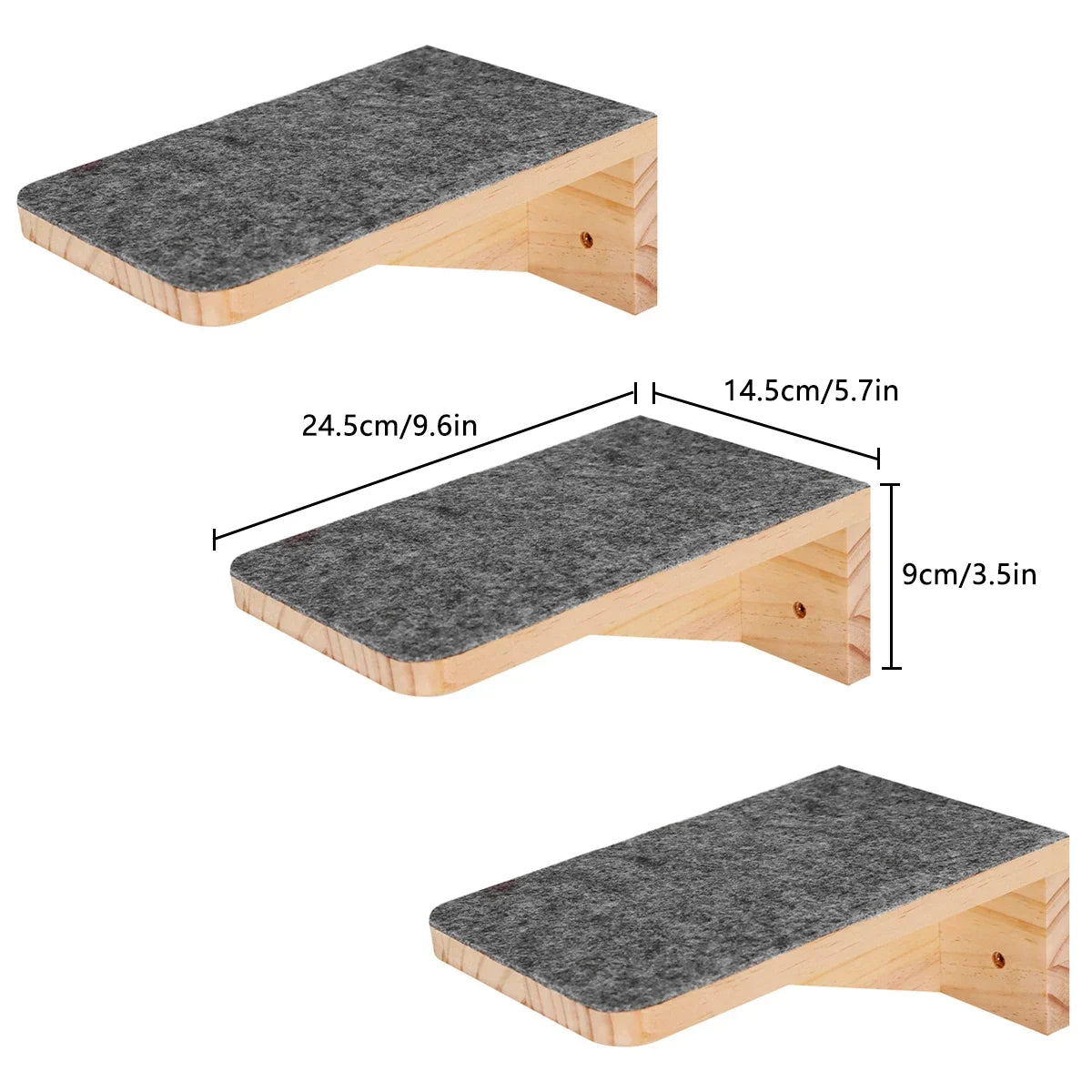 Wall-Mounted Cat Tree Tower with Hammock & Scratching Post
