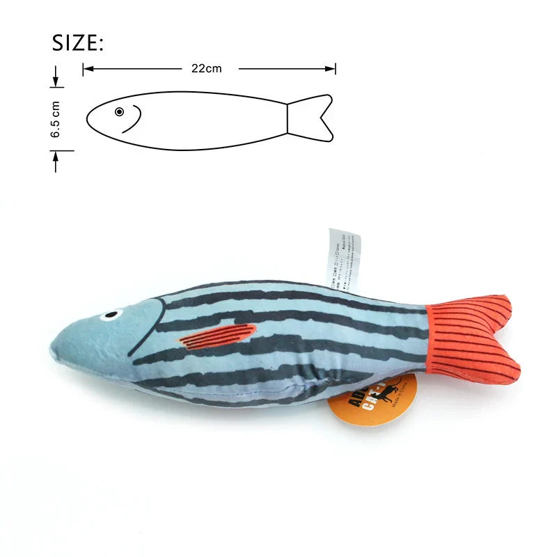 3D Catnip Fish Toy – Interactive Plush Goldfish with Sound for Cats & Kittens