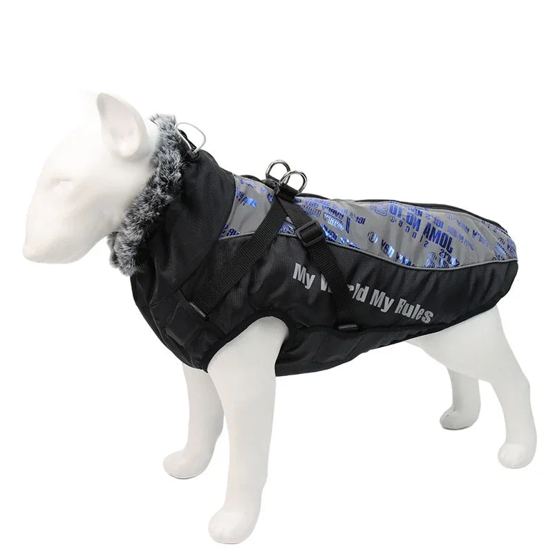 Waterproof - Winter Dog Coat With Harness