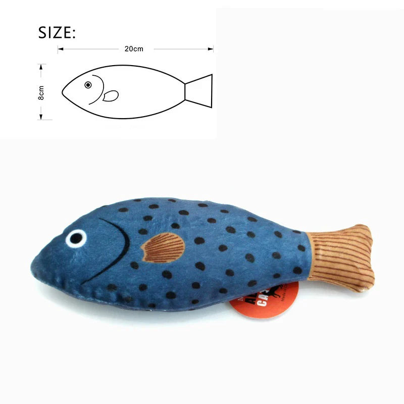 3D Catnip Fish Toy – Interactive Plush Goldfish with Sound for Cats & Kittens