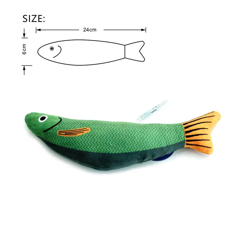 3D Catnip Fish Toy – Interactive Plush Goldfish with Sound for Cats & Kittens