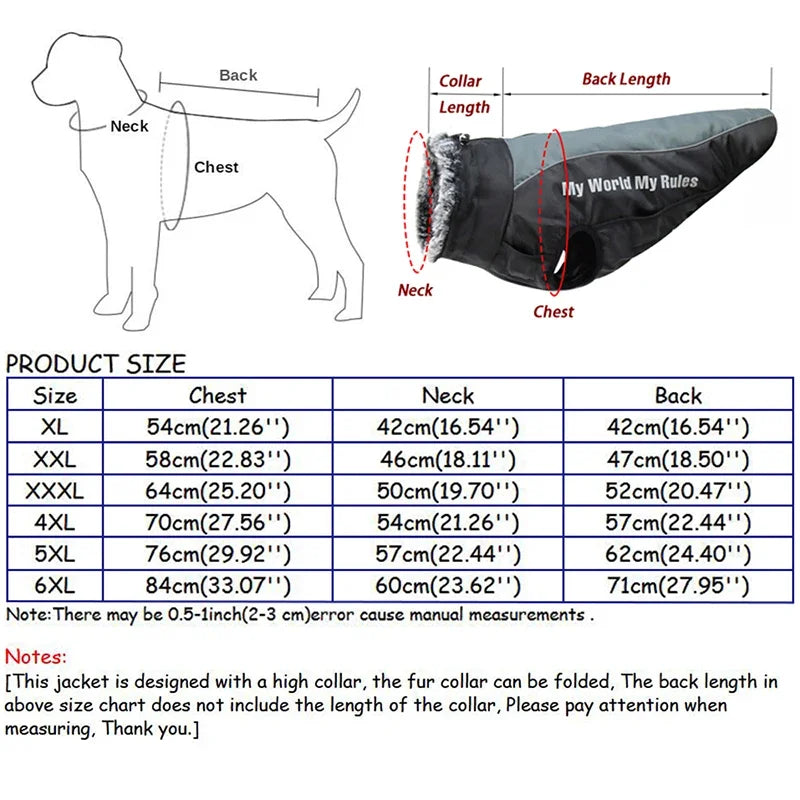 Waterproof - Winter Dog Coat With Harness