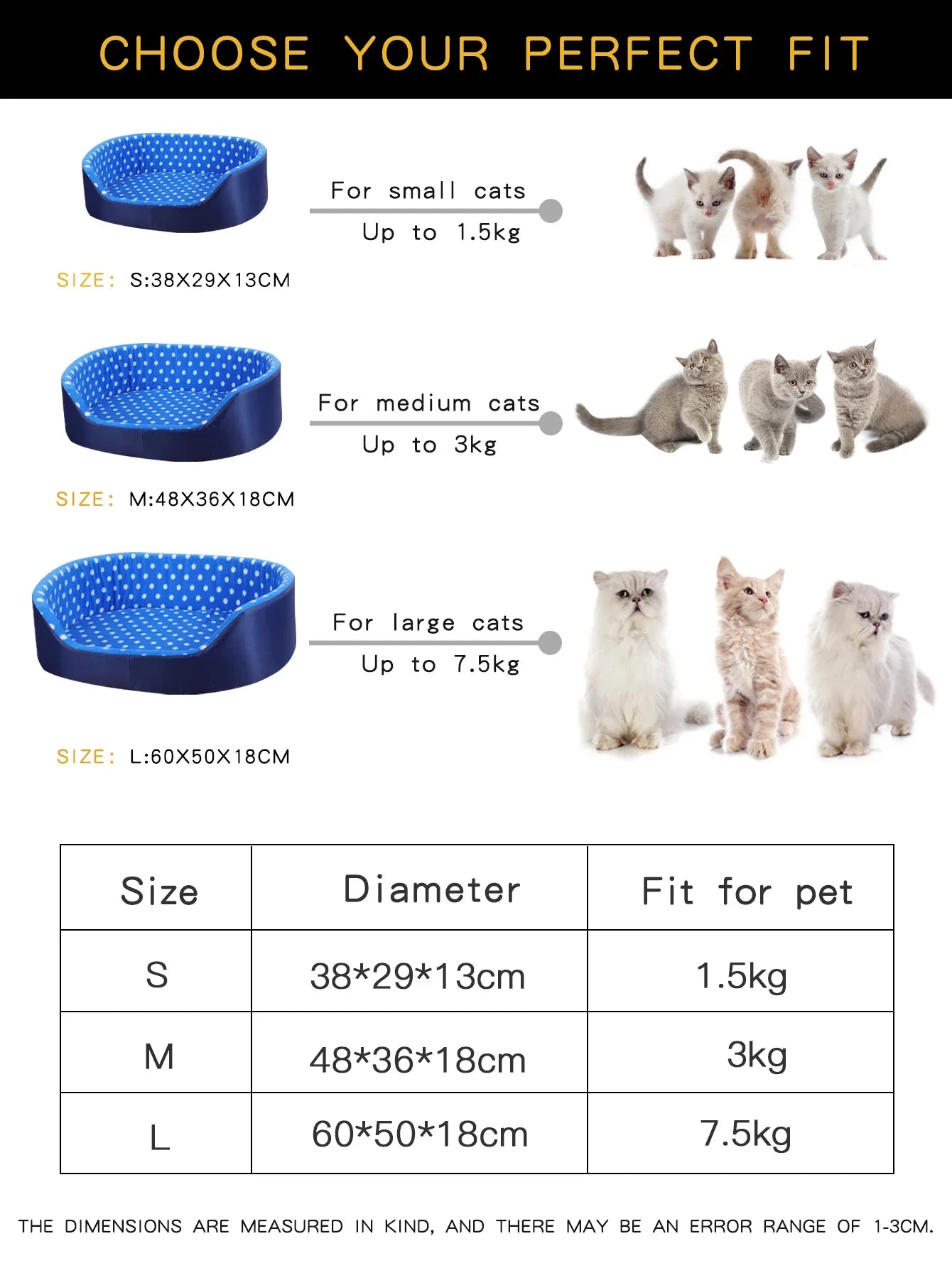 "Minimalist Pet Bed – Soft Poka Dot Sponge Cushion for Cats & Dogs – Chic Puppy House Mat & Habitat Accessory"