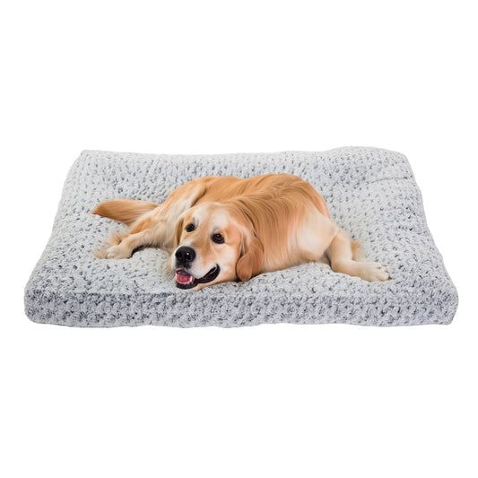 Washable Dog Bed Deluxe Plush Dog Crate Bed,,Rose Velvet Dog Beds For Small, Medium, Large Dogs