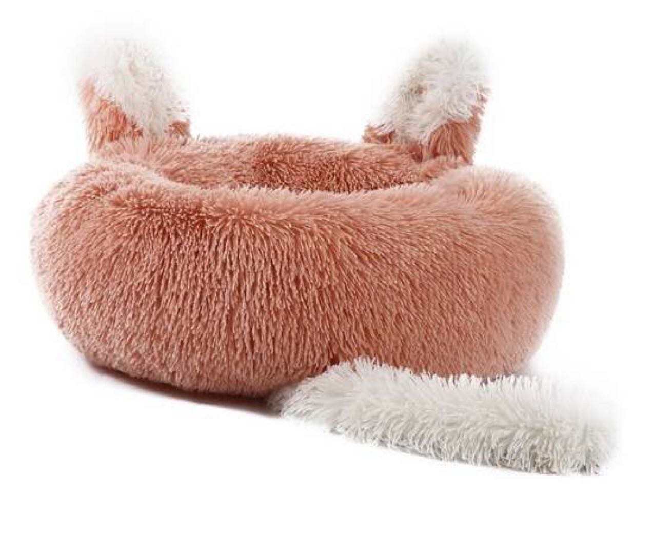 Adorable Plush Pet Bed with Ears and Tail