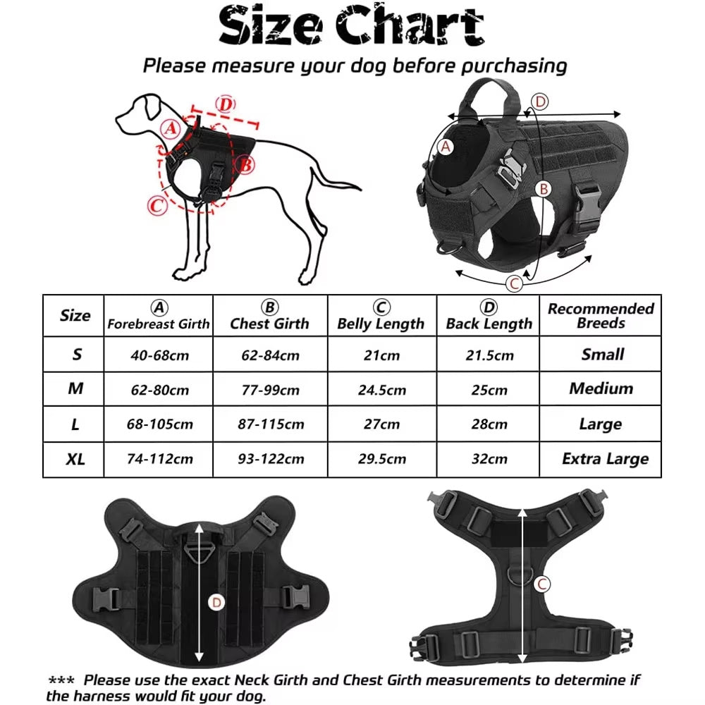 Dog Harness-Luxury Dog Leash Set-Tactical Chest Harness
